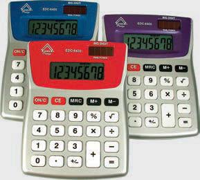 EDC4610II 0-58472-046101 10/40 - Desktop calculator, 8 digit big number display - Fixed angled