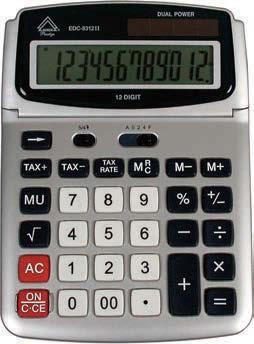 Calculators 109 - Desktop calculator, 12 digit big number display - Memory, percent & square