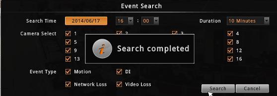 Click on the Event Search button on Playback Menu. 2.