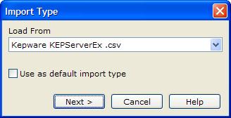 Importing Configurations from Other Server Brands Importing a configuration from a non-cyberlogic OPC server is handled in the same manner as the import described above.