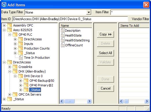 Performance Monitor Click this button to launch the Windows Performance Monitor. Options.