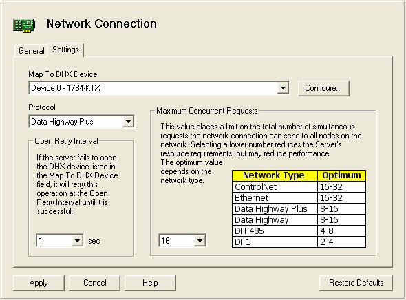 2. Click on the newly-created network connection and select its General tab. 3. Enter a descriptive name in the Name field. 4. Select the Settings tab. 5.
