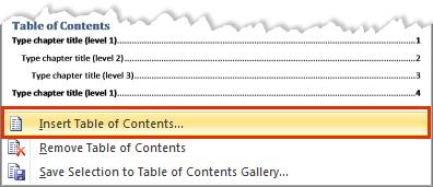 Format the Document 5. Modify the Table of Contents as appropriate to your situation. The Table of Contents for this document was modified to indent the lower level headings. 6.