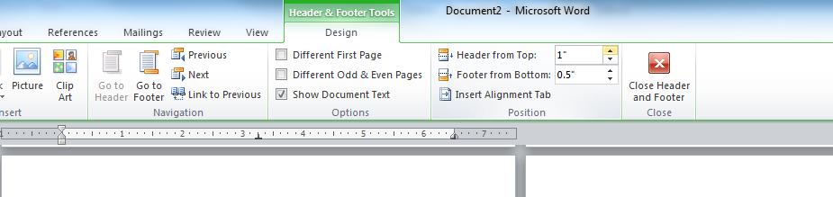 It is a similar process to what we did for the page numbers of the footers.