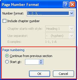 FORMATTING PAGE NUMBERS We have seen how the use of section breaks allows us to format areas of a document differently. One of the areas mentioned was page numbers.