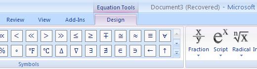 In the Font box, click the font that you want, click the symbol that you want to insert, and then click Insert. INSERTING EQUATIONS 1. Click where you want to insert the equations 2.
