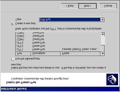 CNWR-811P User Guide Figure 21: Windows 2000: Select Port 4. In the Dialog requesting Name of Address of server providing lpd, enter the IP address of the CNWR-811P. 5.