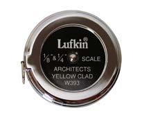 Scales: 1 /4 and 1 /8 in. to foot. 120364-S Architect s Pocket Scale Lufkin No.