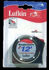 Lufkin Measuring Tapes Lufkin Series 2000 in Chrome-Plated Cases 120112-S Case designed to fit perfectly in the hand Lightweight, high strength chrome