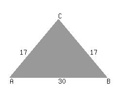 ID : ae-9-herons-formula [11] (9) 1440 cm Following picture shows the triangular piece of cloth, Since all sides of the triangle are known, the area of the triangle can be calculated using Heron's