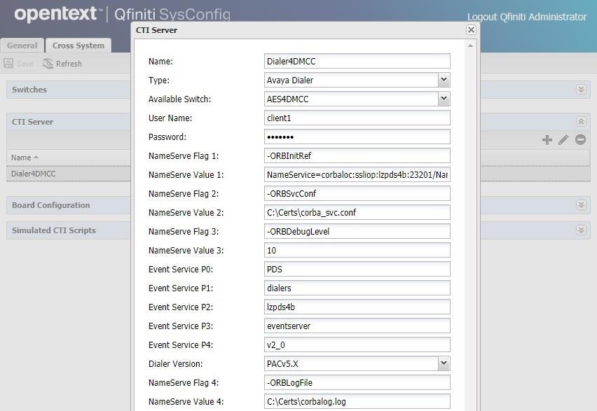8.4. Administer CTI Server Expand the CTI Server sub-section, and click the New Item icon to add a new entry for Proactive Contact.