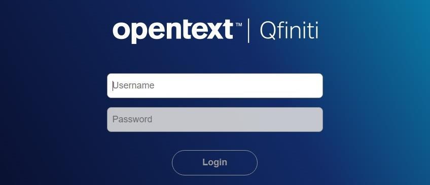 Launch Qfiniti Web Interface Access the Qfiniti web interface by using the URL