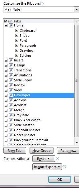 How to Uncover the Developer Tab 1. Under the file click on Options. 2.