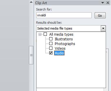 2. Click on the selected media file type box and use the