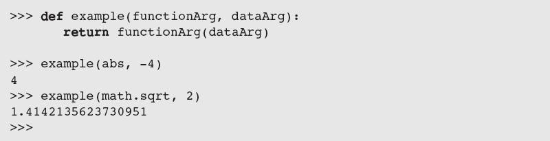 Functions as First-Class Data Objects (continued) Passing a function as an argument
