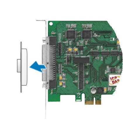 Step 7: Remove the connector cover from the PCIe-8620/8622
