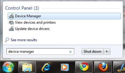 Step 2: Click System and Maintenance, and then click Device Manager. Alternatively, Step 1: Click the Start button. Step 2: In the Search field, type Device Manager and then press Enter.