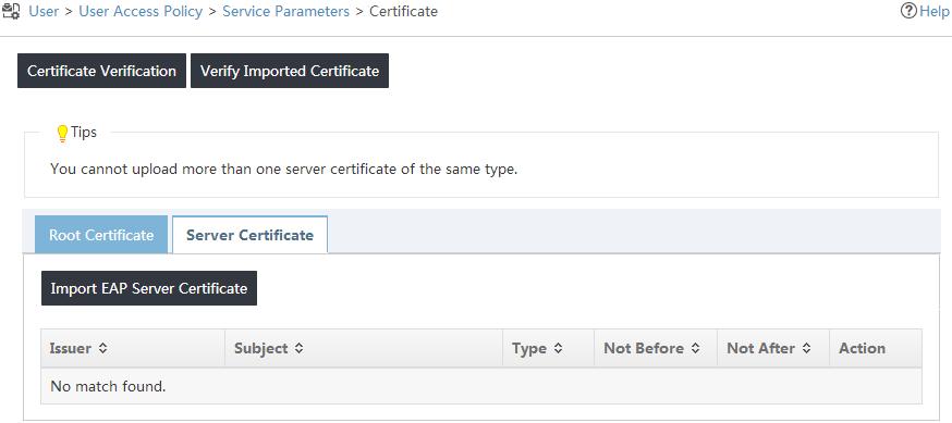 Click Import EAP Server Certificate. 8.