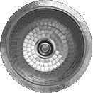 Finish options apply only to drop in sink) Square Mosaic Sink Drop in or Undermount, 16" x 8" deep, 3.5" drain (PN or SN add $350 to list price.