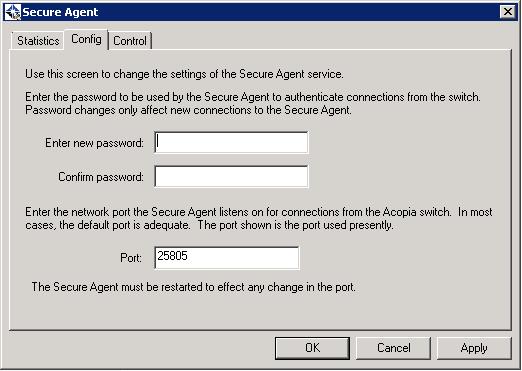 Chapter 4 Managing Secure Agent Resetting Statistics To reset the counters, click Reset Statistics.
