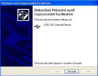 6. Now click Finish in the dialog box of the installing device completion. ELOE216ZKE001 7.