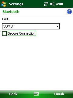 Your Bluetooth connection and port are now configured.
