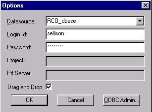 Data Source Information Associated configuration data is stored in a SQL Server database. Specify the data source to be used with the RCO database as instructed below.