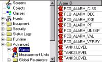 Alarming Options Once the Enable Alarming box is checked in the Alarming/Logging Options dialog box, options checked in the list box will generate alarms when those conditions are met.