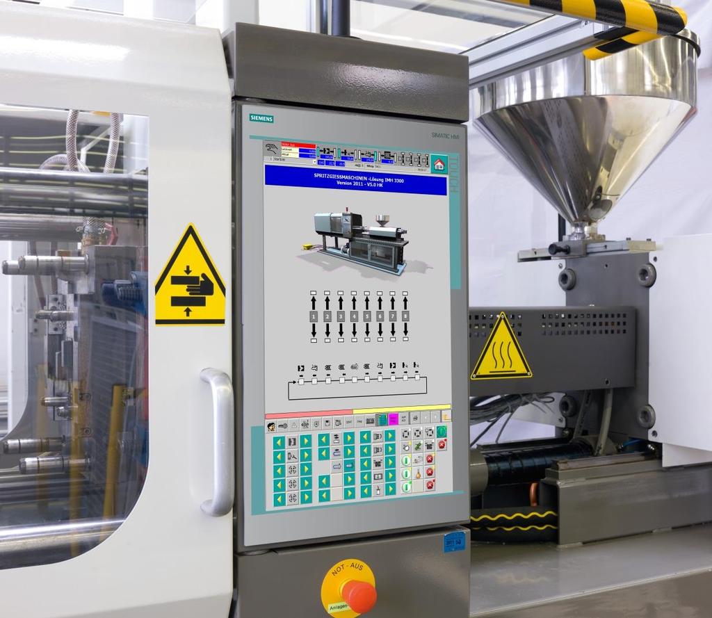 IMM 1500 - The complete package for injection molding machines Tried-and-tested hardware, preconfigured software The SIMATIC S7-based injection molding system gives users the ability to implement
