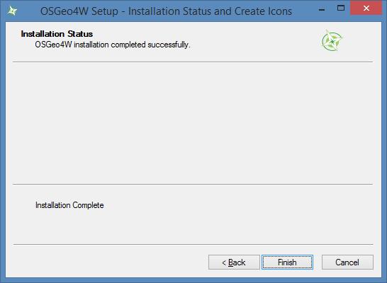 This will give you an installation of QGIS that is effectively identical to the Basic Installation. You ll note that you also have a new shortcut in your start menu for the OSGeo4W Setup.