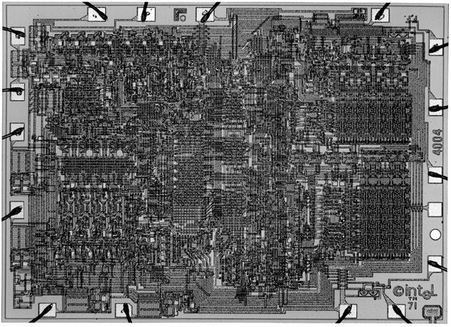Intel 4004 Microprocessor Intel, 1971.