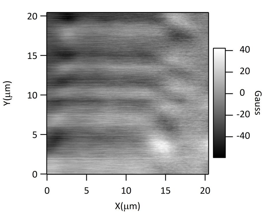 Figure 16: B x field calculated by integrating B z / x over a finite range. Each image file used in calculation was obtained using the same 1µm PHEMT sensor.