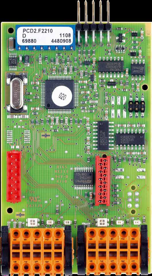 Module variants 1.5.2 RS-232 on module - PCD2.F2210 (for modem) The PCD2.F2210 module has a full RS-232 interface on port x.0 an.