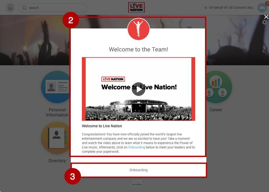 Optional: Watch the Live Nation video and read the brief welcome message. 3.