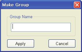 3. Enter a group name in the Make Group dialog, and then click Apply.