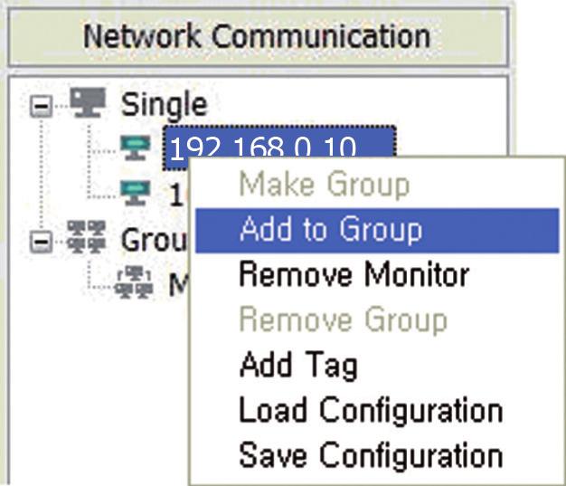See Commands and Settings Appendix for details of which displays may be grouped together.