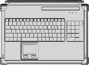 Full function keyboard and touchpad surface act