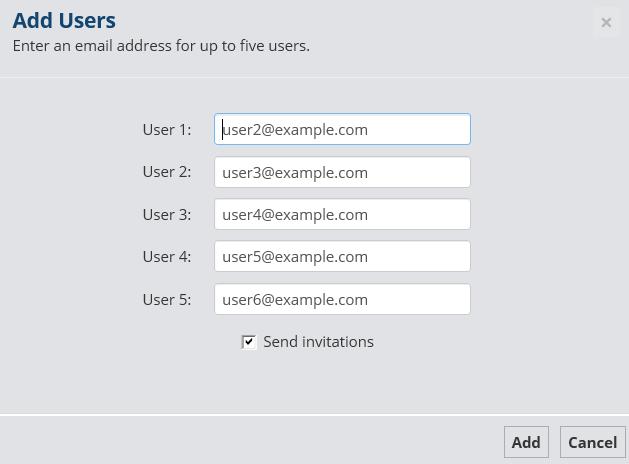 The emails have the subject line Welcome to the SAS Cloud and provide instructions for logging on. Click Add.