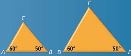 determine whether two triangles are similar.