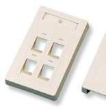 -3=White, -4=Gray, 1- -1=Electrical Ivory 38 Faceplate Kit Double Gang, UTP and Fiber PART NUMBER