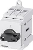 Siemens AG 201 3LD3 main control and EMERGENCY-STOP switches from 16 to 63 A > Distribution board mounting NEW Selection and ordering data Number and version of the contacts Main contact Auxiliary