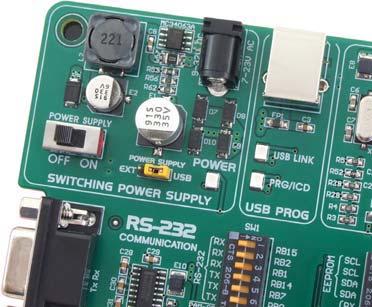 Easy24-33 v6 Development System 11 6.0. Power Supply The Easy24-33 v6 development system may use one of two power supply sources: 1. +5V PC power supply through the USB programming cable; and 2.
