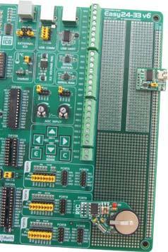 Easy24-33 v6 Development System 25 21.0. Input/Output Ports Six 10-pin connectors linked to the microcontroller s I/O ports are provided on the development system.