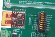 Numerous modules, such as ZigBee, alphanumeric 2x16 LCD, piezo buzzer, etc, are provided on the board and allow you to easily simulate the operation of the