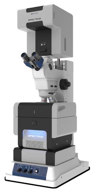 System Design 1. Specially designed confocal unit equipped with scanning mirror and bright field imaging system. 1 2. 3. 4. 5. 6. Mitutoyo Upright microscope.