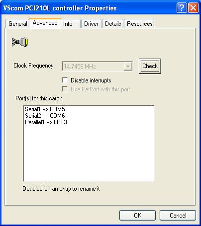 4 Windows Driver 4.2.2 Card Advanced Settings Open the properties of a card via the Device Manager, and select the Advanced tab.