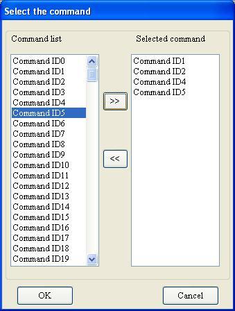 Choose the command you want to add in the popup dialog box, and then click