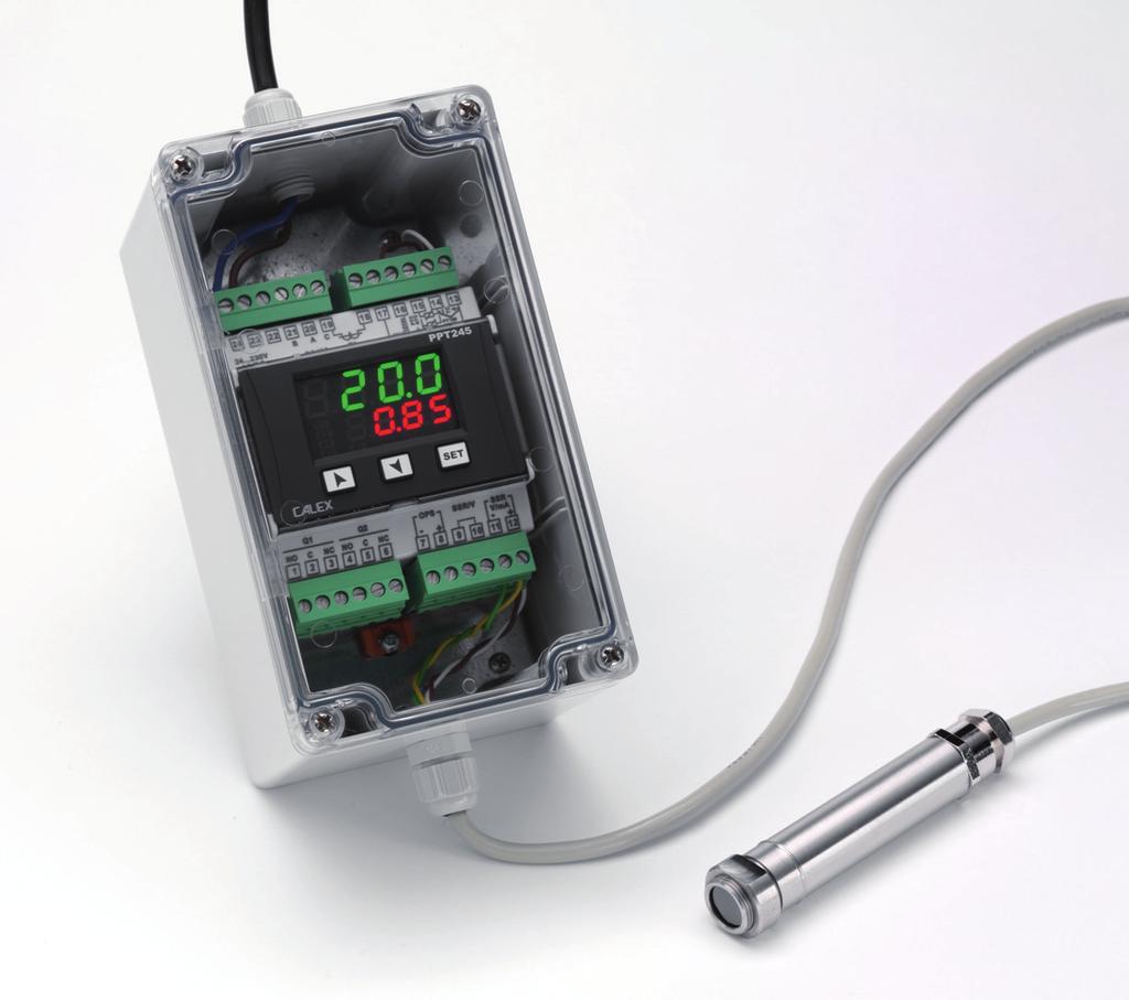 If the PPT245 is ordered with a PyroEpsilon sensor, it is supplied pre-configured to display the 4 to 20mA signal from the sensor over the appropriate temperature range.