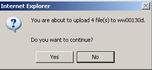 If there are no problems with the selected files, click Yes.