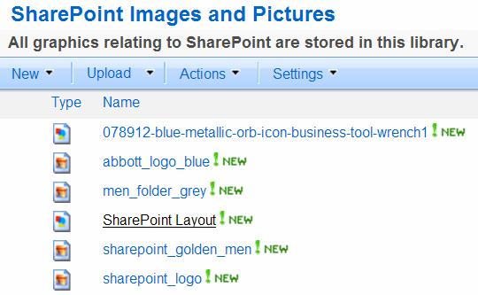 Abbott Laboratories (GPO IT) Picture (Image) Libraries The Sharepoint Layout file now appears in the picture library. 2.3.5.